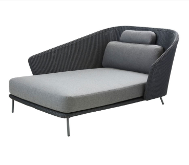 Cane-Line Mega Daybed rechts inkl. Kissensatz Grey